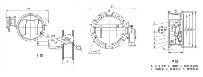 H147H、H247H、H347H助關(guān)緩沖止回閥結(jié)構(gòu)圖
