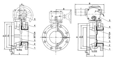 D(6,9)41F、D(6,9)41Fs、D341F、D341Fs法蘭襯氟塑料蝶閥