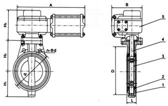 D371X(半襯)、D671J、D371J/Fs(全襯)氣動(dòng)對(duì)夾襯膠蝶閥