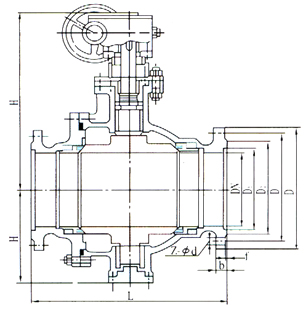 Q347F蝸輪球閥 Q347F蝸輪球閥